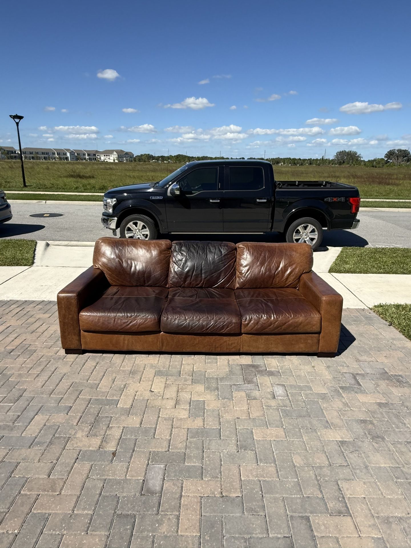 Free Delivery- Premium Leather Couch