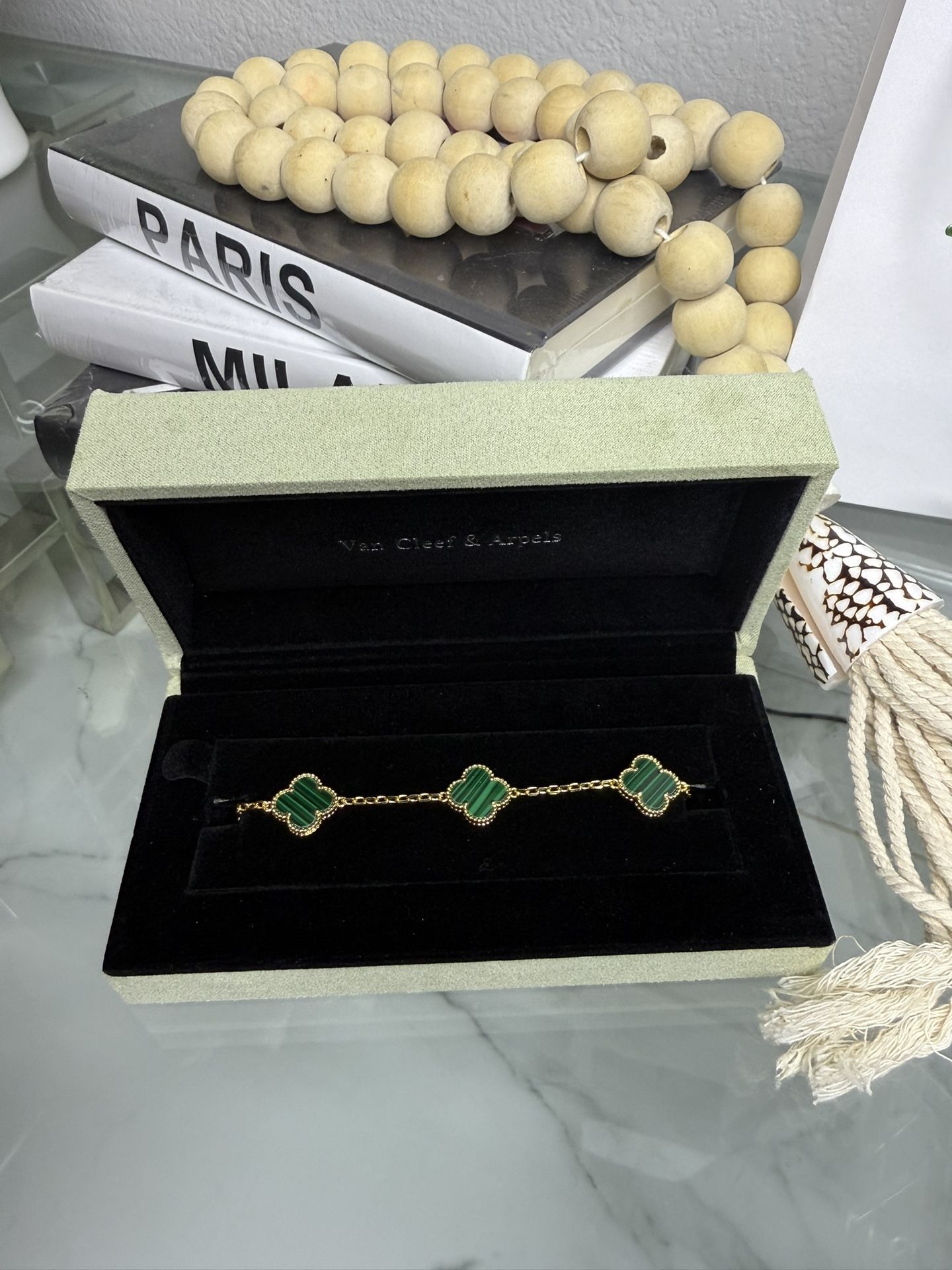 V c & A Green Bracelet