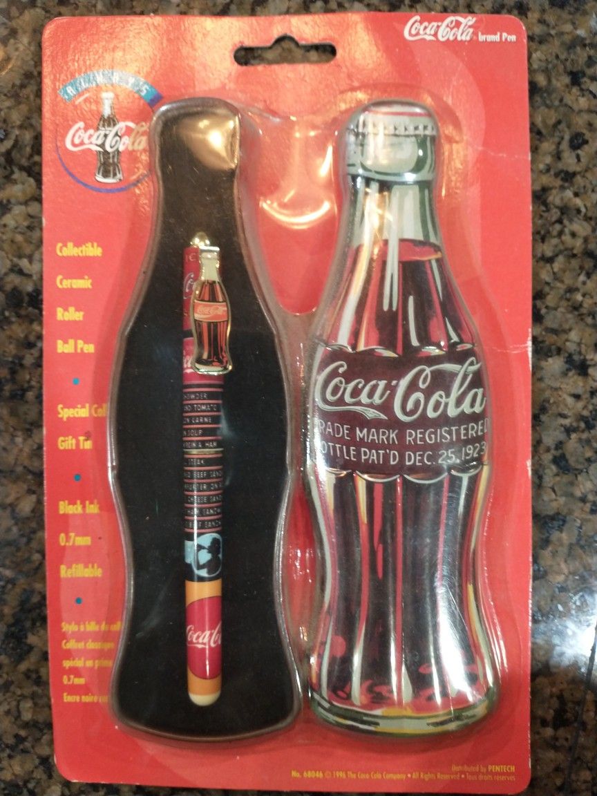 Coca Cola Ball Point Pin With Gift Tin 