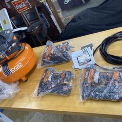 Rigid Air Nailer Set Brand New