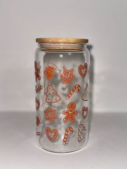 Gingerbread Glass Cup