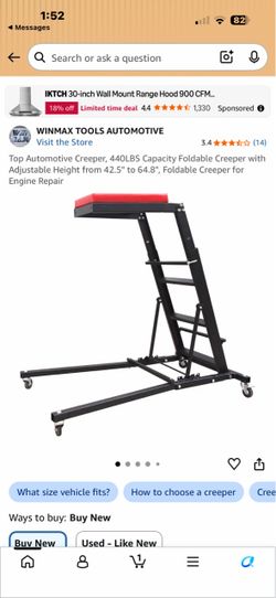 Top Automotive creeper foldable