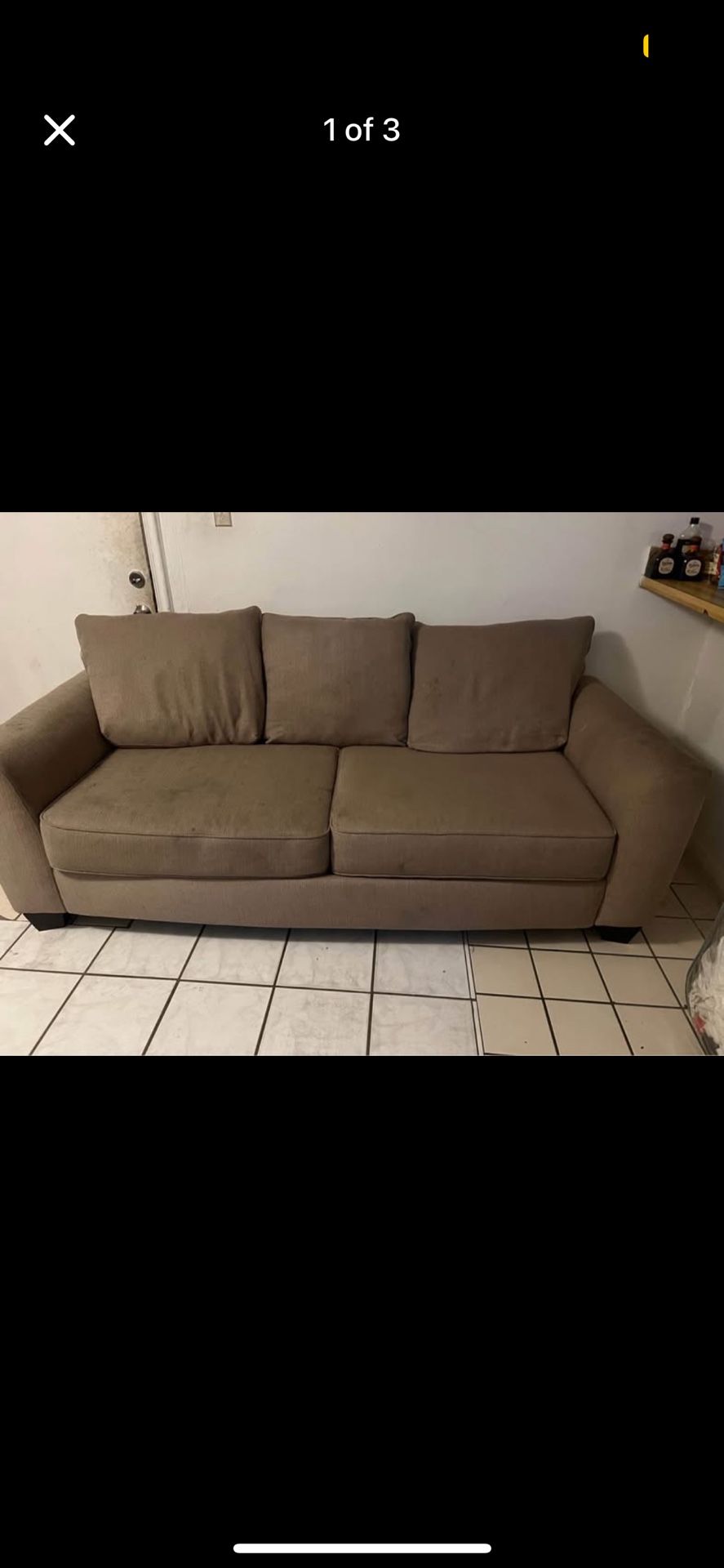 Tan Pull Out Couch