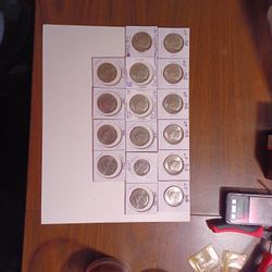 16 Kennedy  1/2 Half Dollars  .1964 T0 1994 . The 1964 Uncuilated Make Real Cash Offer. Over 1000.00 Thanks.