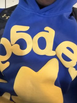 Spider Hoodie Blue N Yellow 