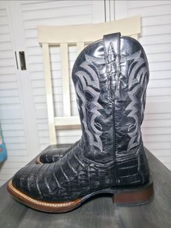 Dan Post Kingsly Caiman Western Boots Broad Square Toe DP4805 Men's Size 10 D