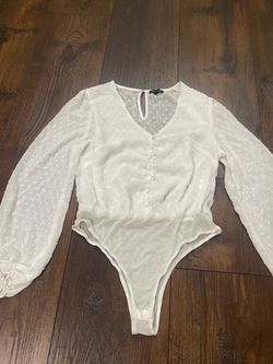 Women’s off white body suit size medium by Shinestar #22