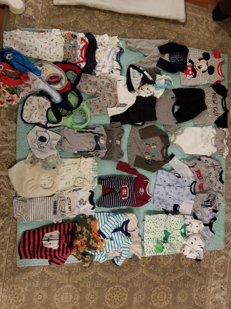 Huge Lot of Baby Boy Clothes P-3M