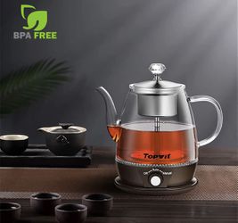  Topwit Electric Kettle Glass, For Hot Water, Tea and