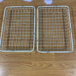 Set Of 3 Shabby Chic Wire Baskets