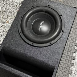 Scar Audio 10” Sub W/Box And amp