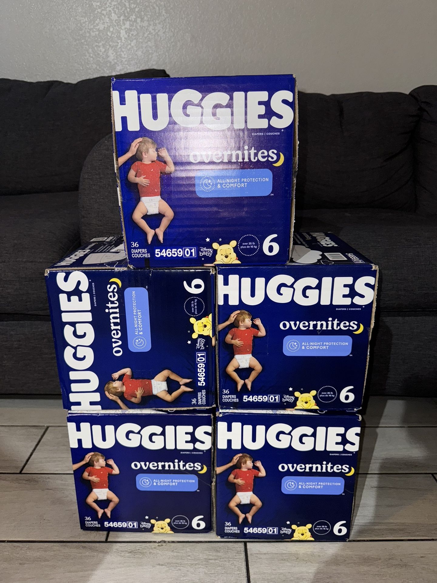Huggies overnites Size 6
