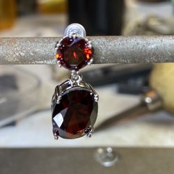 GOLD PLATE RUBY LAB CREATED DESIGN LARGE “NEW”