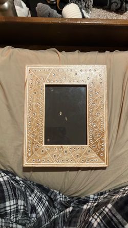 Beautiful Gem Indian Pattern Picture Frame w/ Glass