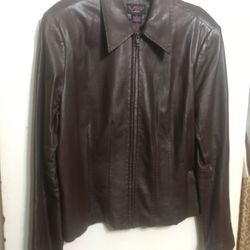 $61 XL Brown Smooth Leather Jacket