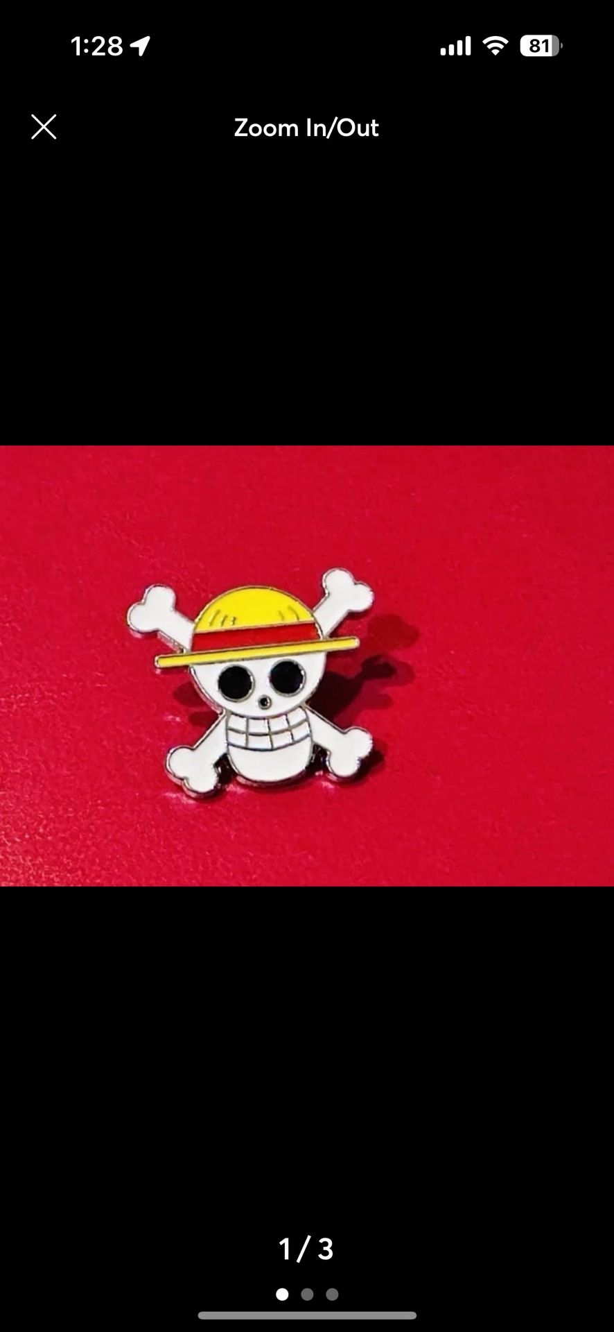 One Piece Straw Hats Jolly Rogers Pin
