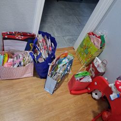 Assorted Gift Bags/Boxes & Colored Tissue Papers