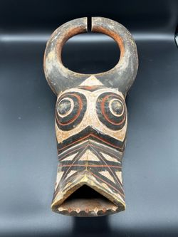 hand-carved wood Bwa Bush Cow Mask from Burkina Faso.