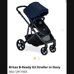 Britax BReady Stroller And Rain Cover New