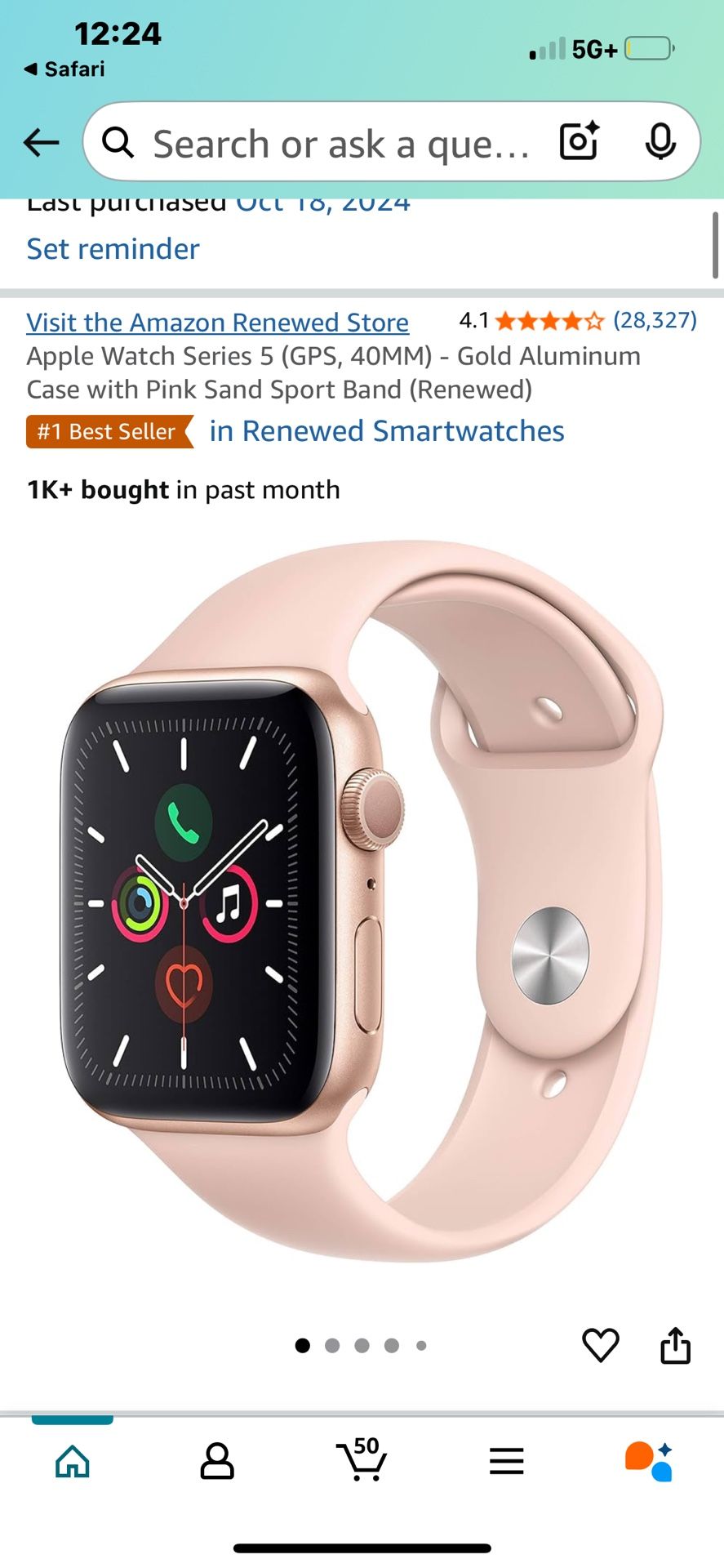 Apple Watch 5 Series Rose Gold