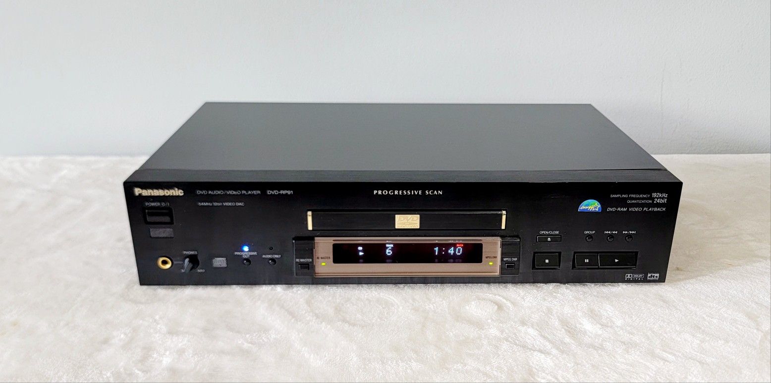 Panasonic DVD-RP91 Audio/Video CD DVD 12 Bit DAC Player for Sale