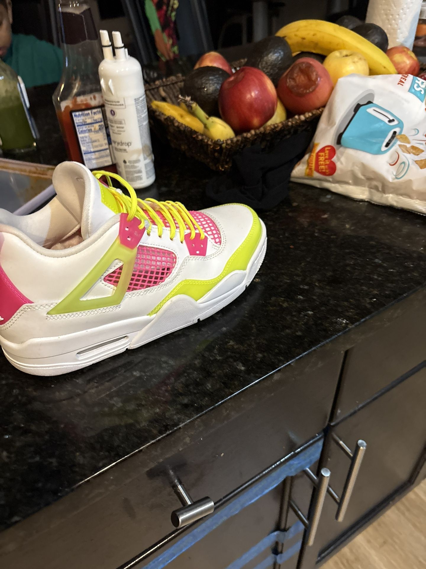 White Lemon Pink Retro 4 Jordans