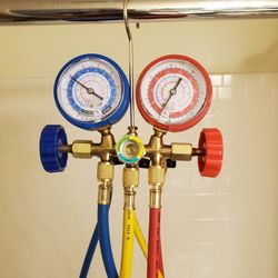 AC Gauges, Vacuum Pump, Schrader Valve Change Kit
