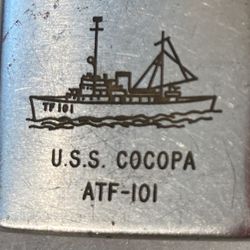 Vintage Lighter USS Cocoon ATF-101