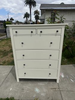 White gloss ikea hemnes dresser