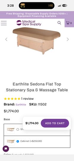 Earthlite Massage Therapy Bed
