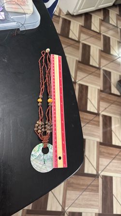 Beaded Necklace with Shell Pendant