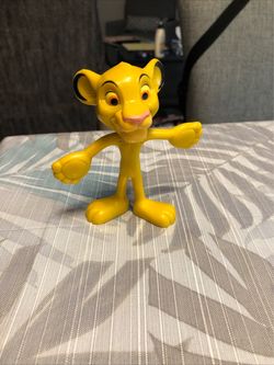 Vtg Disney Bendable Simba - 4”