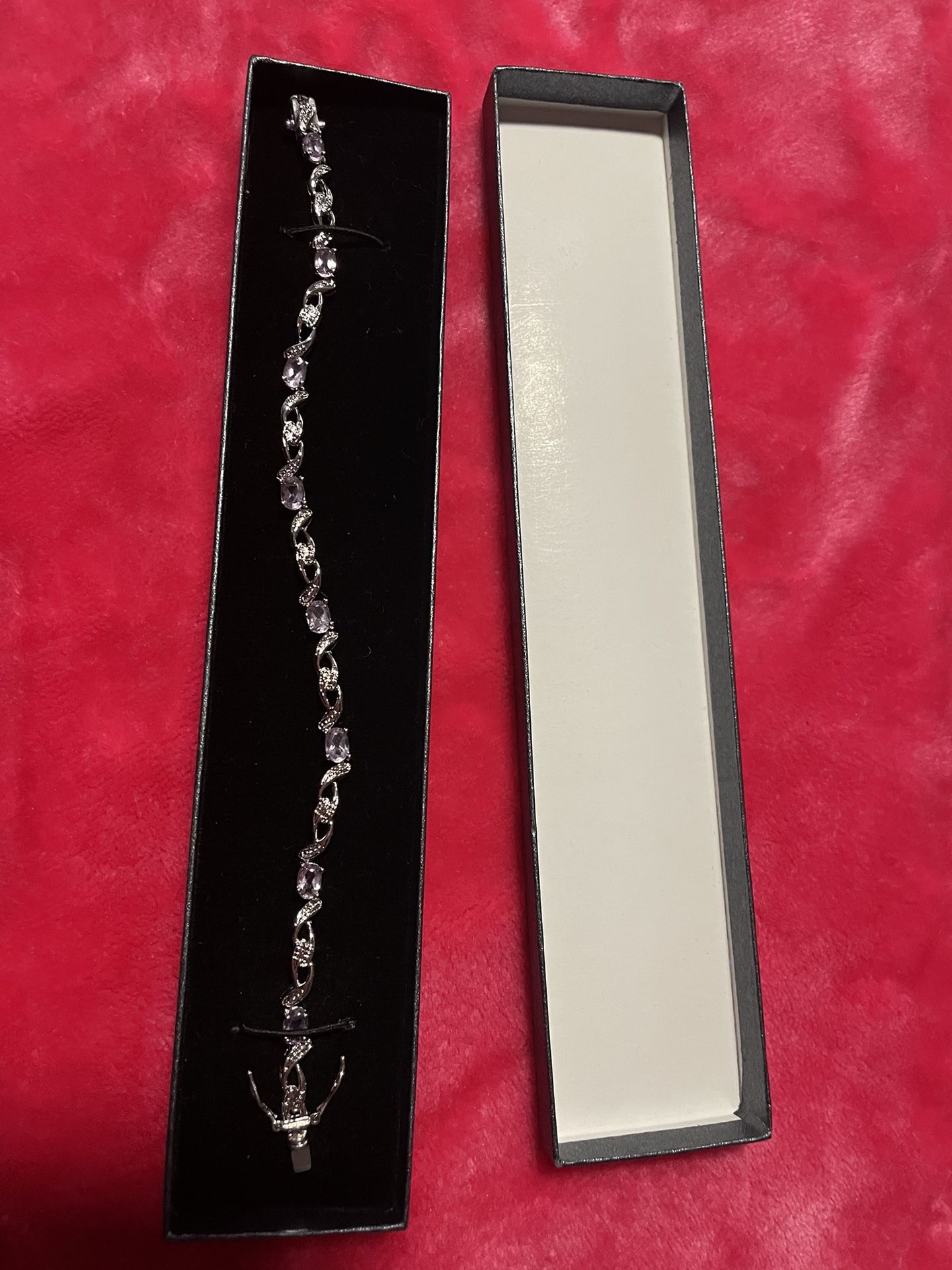 Silver And Lavender Sapphire bracelet