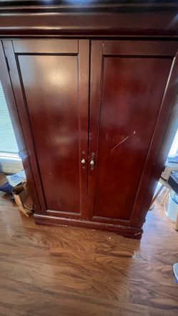 Solid Wood TV Armoire / Storage Cabinet – $75 OBO