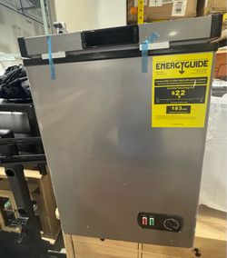 4.2 Cu. Ft Compact Garage-Ready Chest Freezer, Manual Defrost - Gray