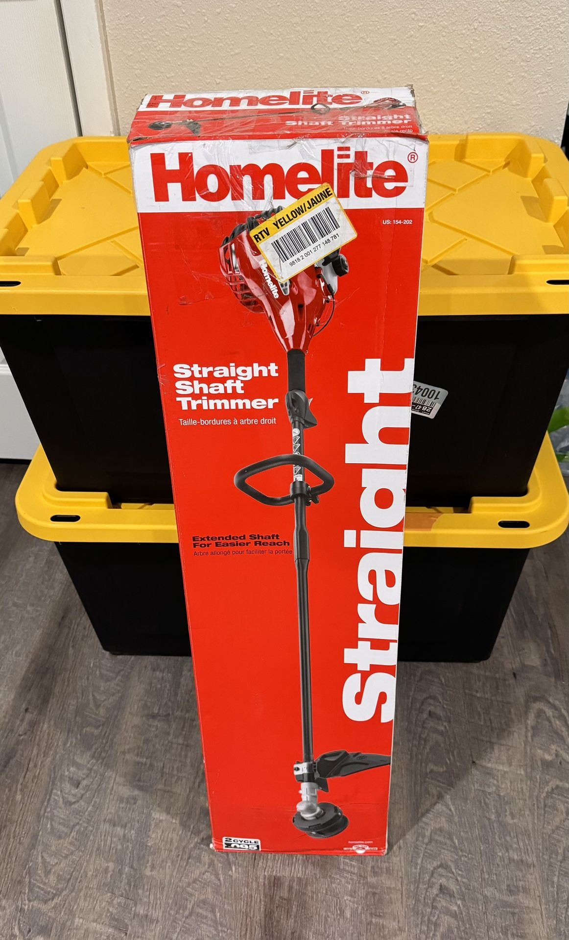 Homelite UT33650A 2 Cycle Straight Shaft String Trimmer 17 inch. new open box