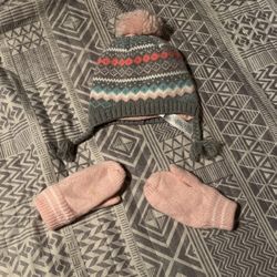 Toddler Girls Beanie Set