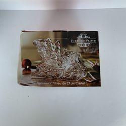 Christmas Decoration Fitz and Floyd Glass Sleigh Holder