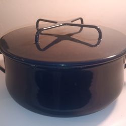 Dansk Blue Enamel Dutch Oven Pot
