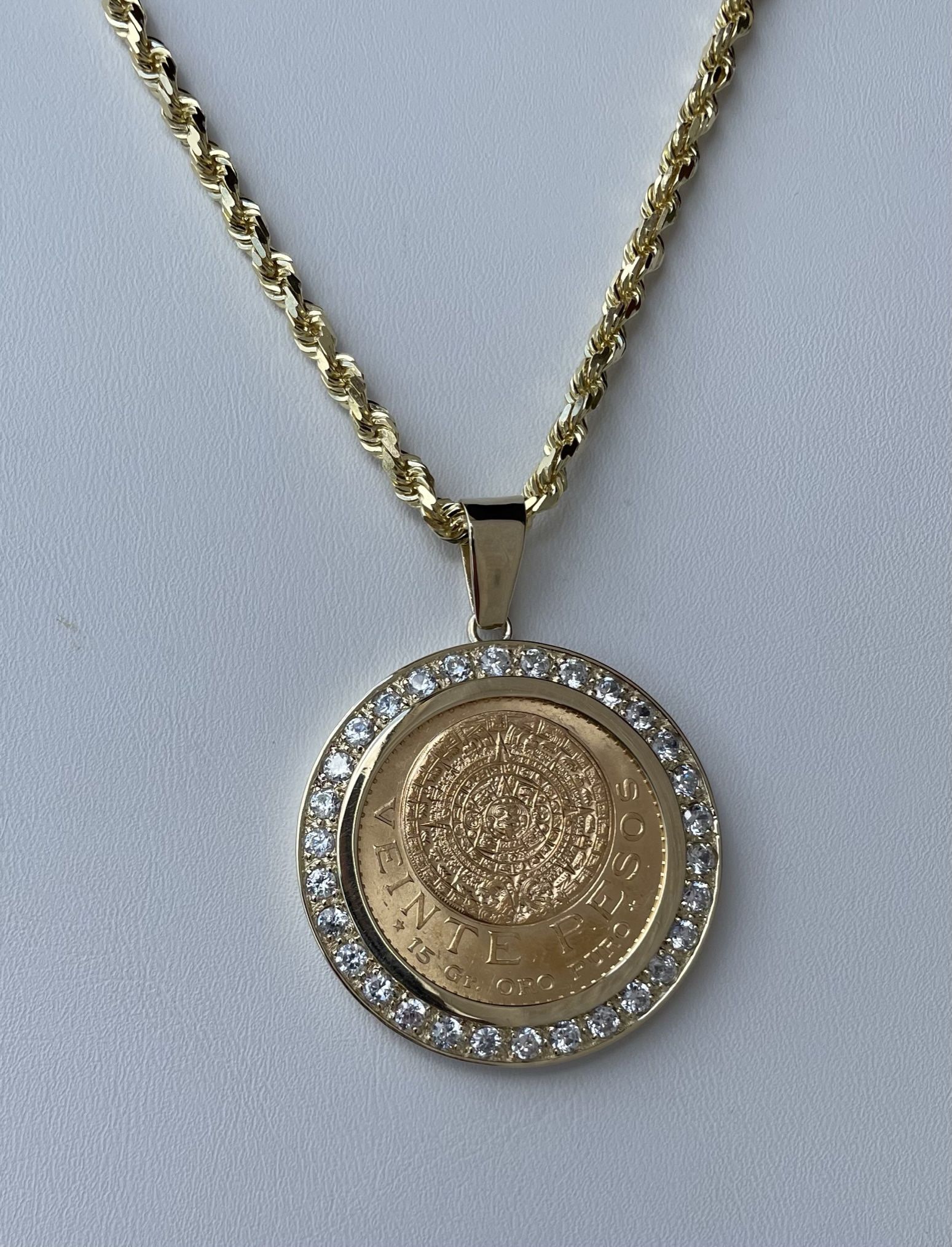 Gold Coin Pendant 20 Pesos