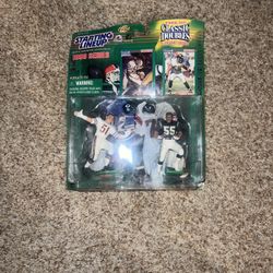 Dick Butkus/Junior Seau Classic Doubles 1998 Edition Starting Lineup. Cardboard is damaged & plastic is lifted on bottom 