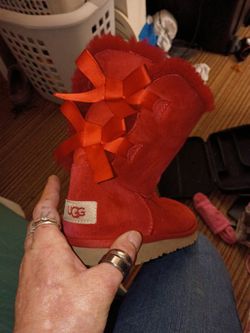 Limited Edition Red Fuzzy Ugg Boots
