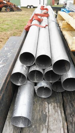 New 5" x 10' Steel Aluminized 16 gauge Straight Exhaust Pipe, 500A106