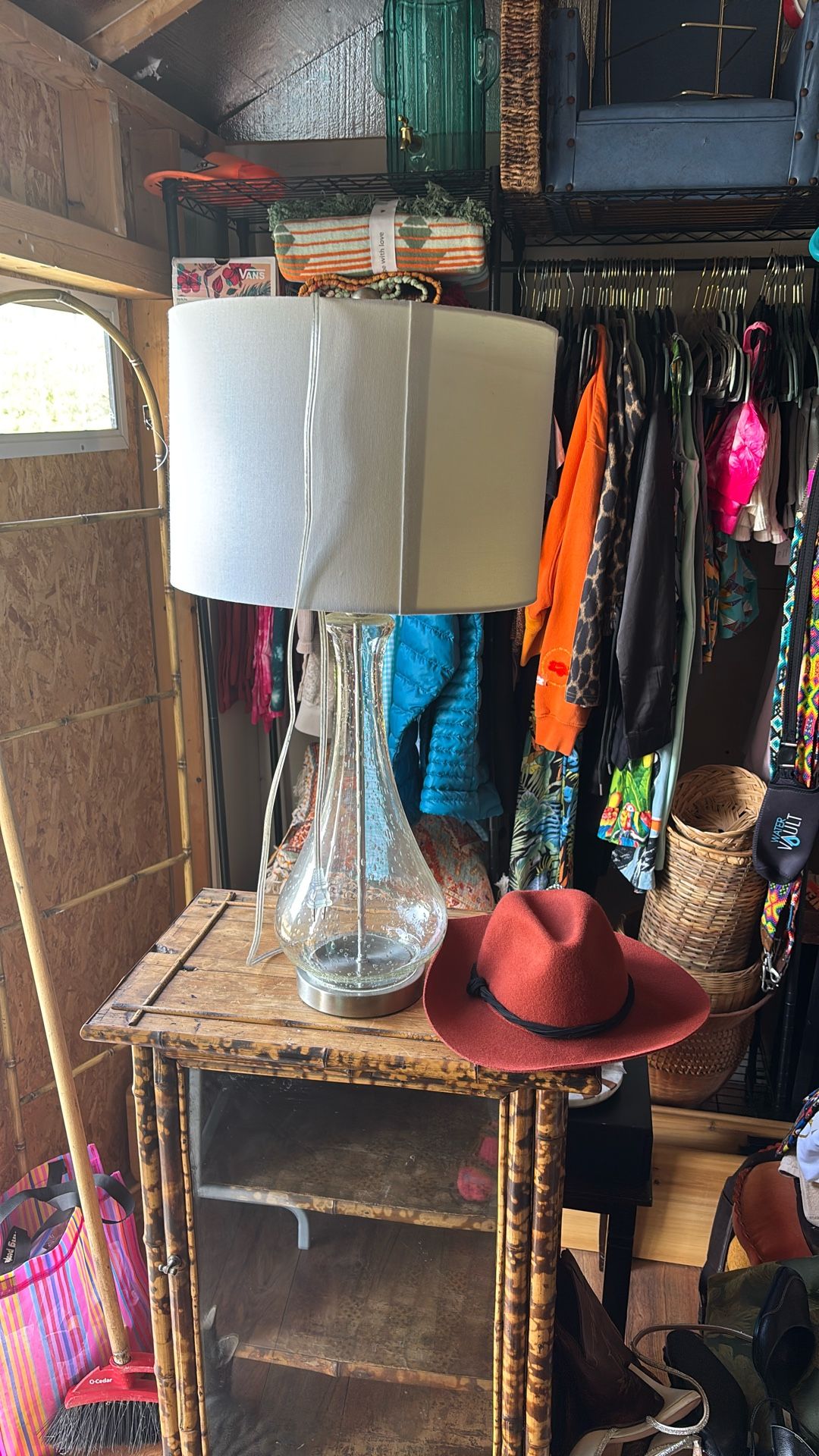 Cool blown glass lamp