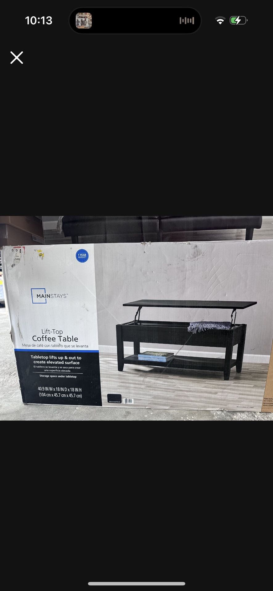Lift Table Black- Brand New