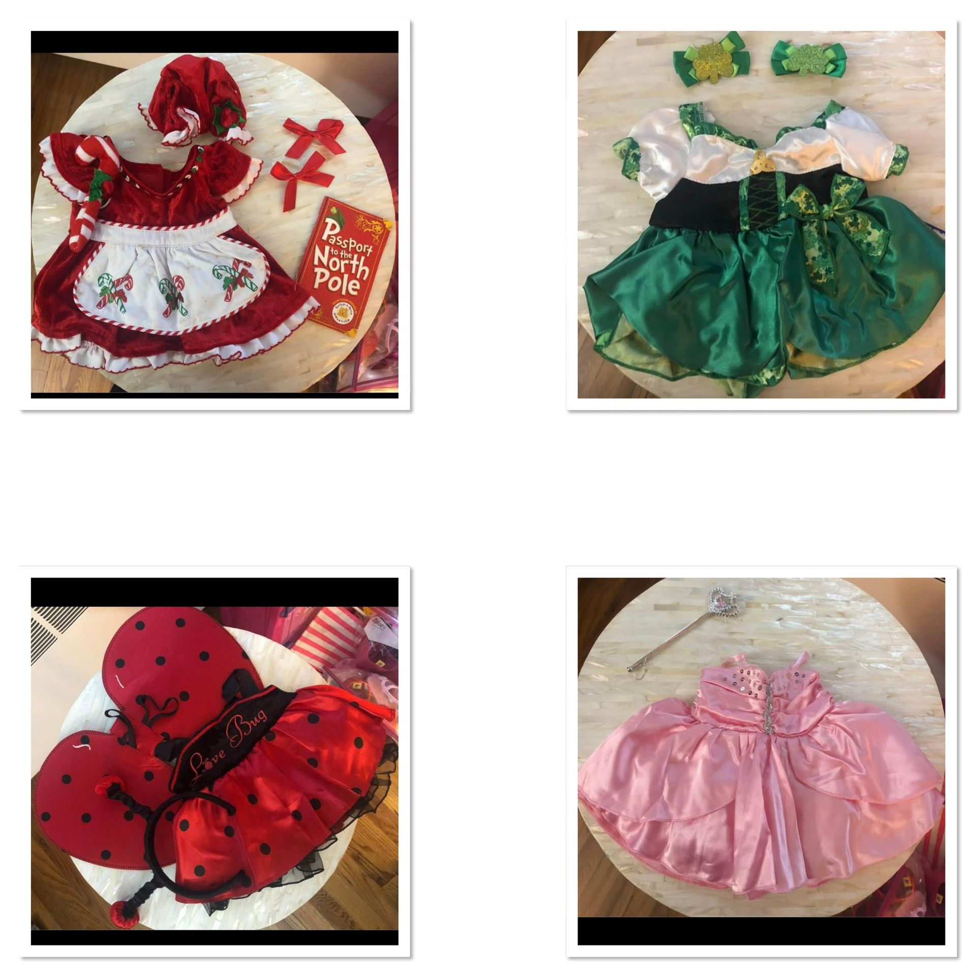 JUST REDUCED!! Large Set Of Build-A-Bear Items/Armoire/Clothes/Costumes/Accessories/Many New/Many Never Used/GREAT DEAL!!!!!