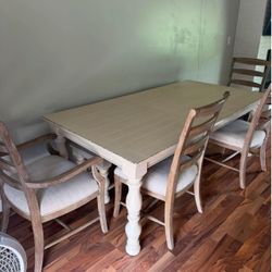 Beautiful dining table, bench, chairs