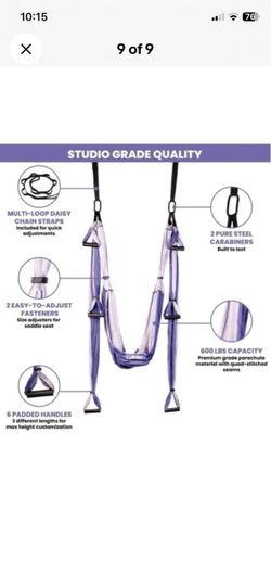 YB YOGA BODY Practice is Everything Yoga Swing Trapeze - Purple Brand New in Box