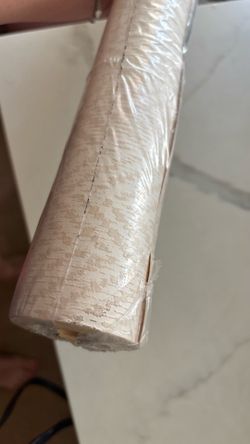 one roll wallpaper cream chevron pattern