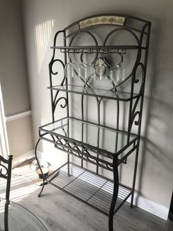 Beautiful glass wine rack and bar furniture